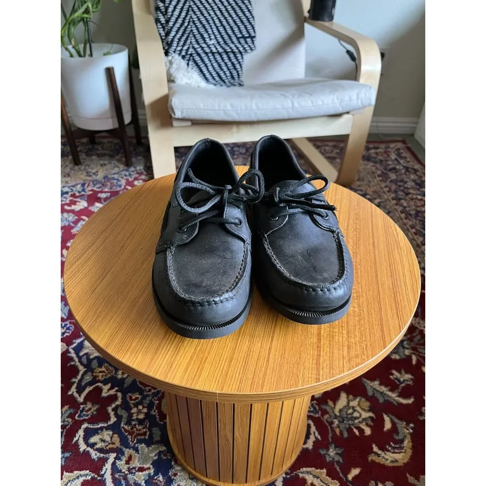 Sperry Topsider in Black Leather